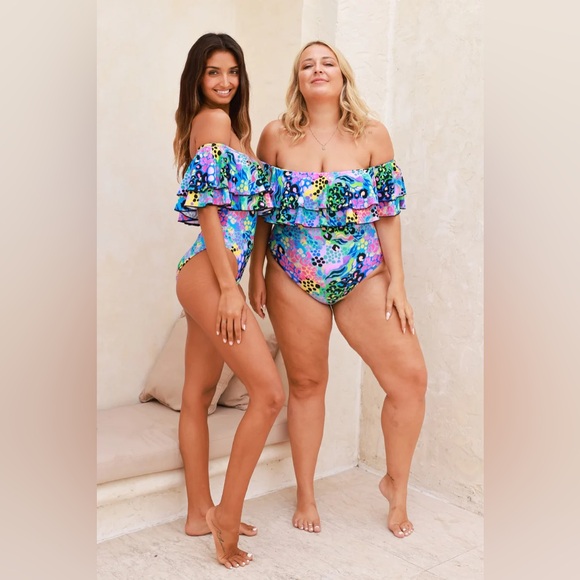 Infamous Swim x Kasey Rainbow Miranda One Piece Bathing Suit in Electric Leopard - Picture 6 of 11